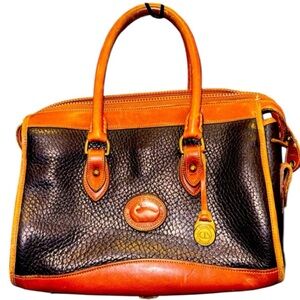 Dooney & Bourke Leather All Weather Vintage 80s Purse Satchel Bag